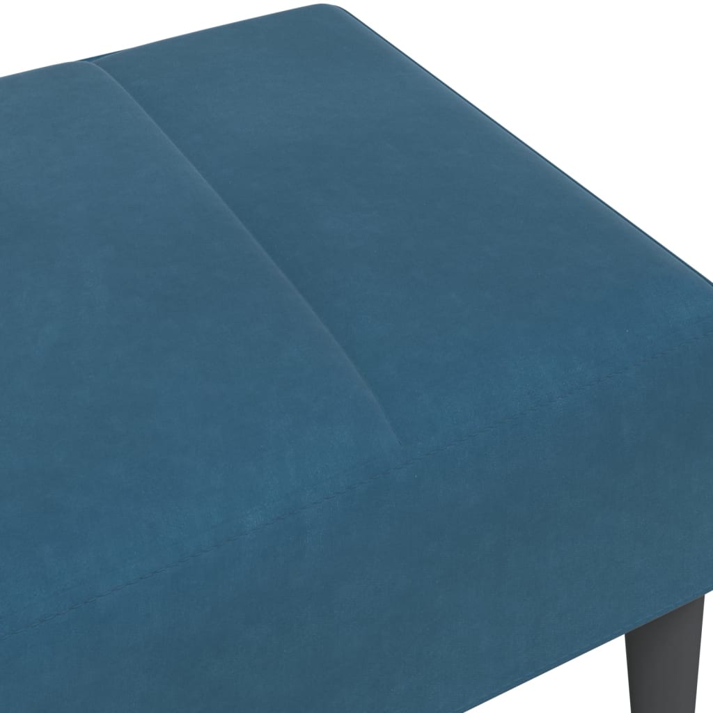 vidaXL Taburet, albastru, 77x55x31 cm, catifea vidaXL Taburet, albastru, 77x55x31 cm, catifea