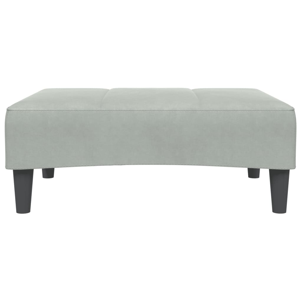 vidaXL Taburet, gri deschis, 77x55x31 cm, catifea vidaXL Taburet, gri deschis, 77x55x31 cm, catifea