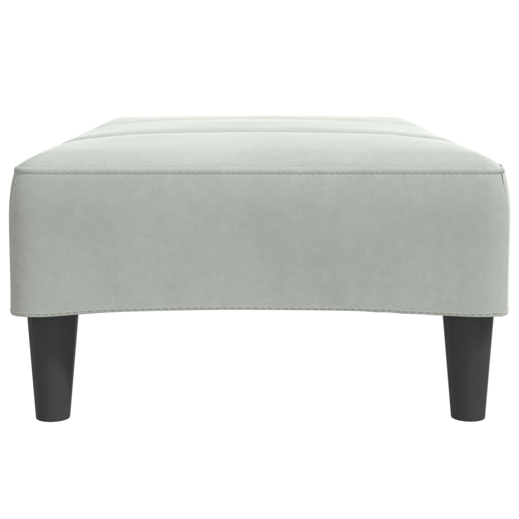 vidaXL Taburet, gri deschis, 77x55x31 cm, catifea vidaXL Taburet, gri deschis, 77x55x31 cm, catifea
