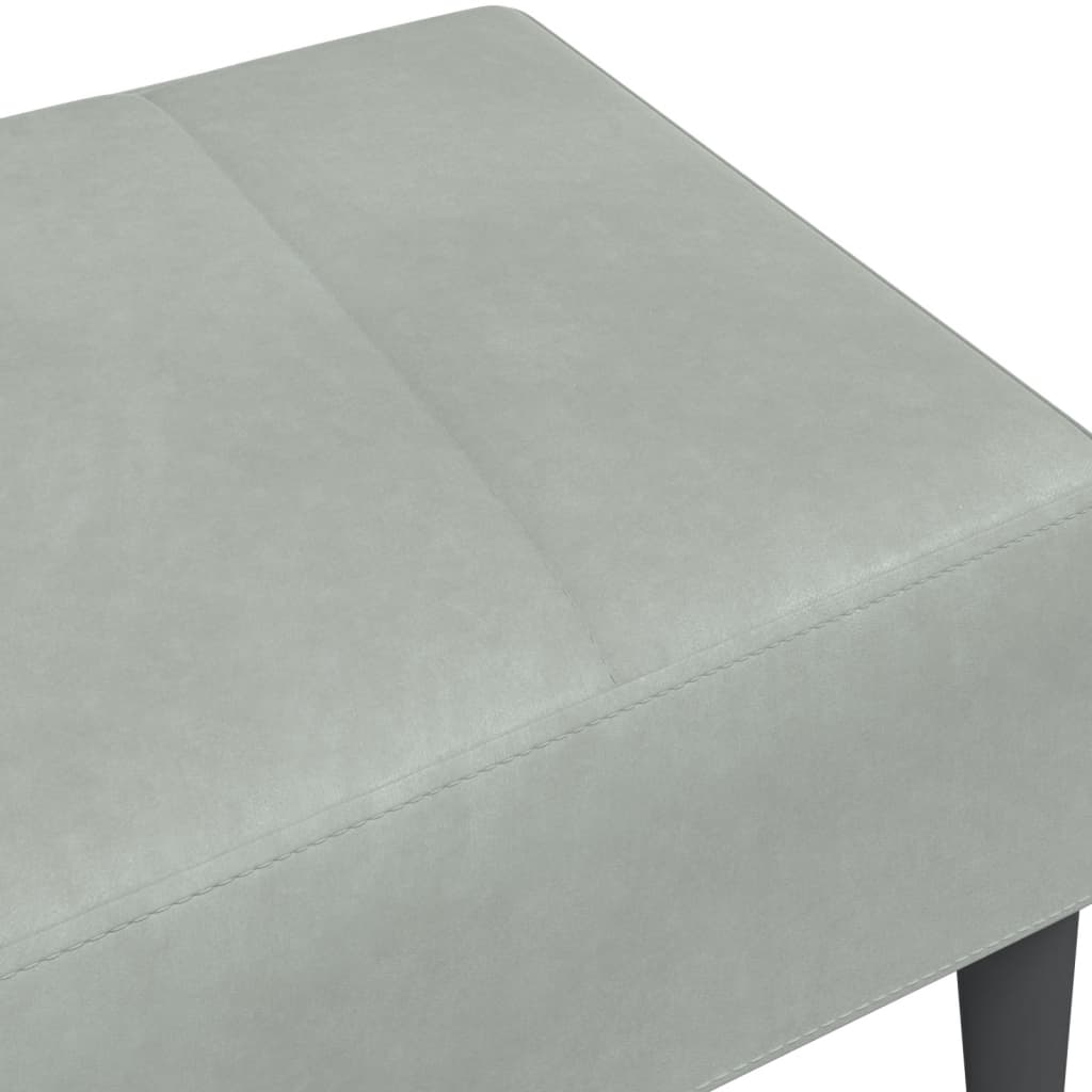 vidaXL Taburet, gri deschis, 77x55x31 cm, catifea vidaXL Taburet, gri deschis, 77x55x31 cm, catifea