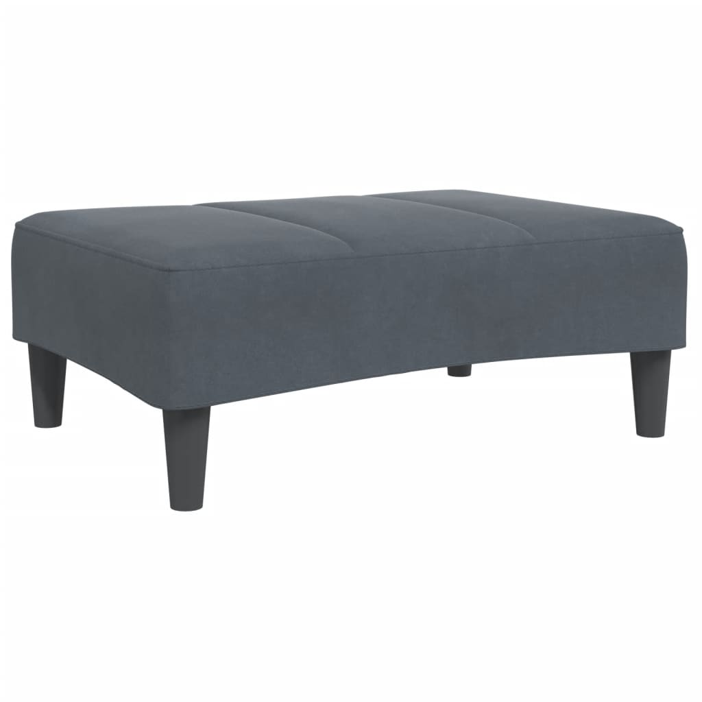 vidaXL Taburet, gri închis, 77x55x31 cm, catifea vidaXL Taburet, gri închis, 77x55x31 cm, catifea