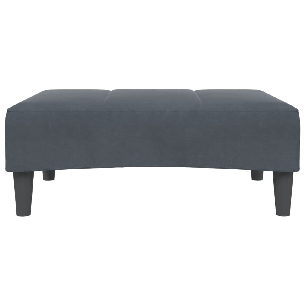 vidaXL Taburet, gri închis, 77x55x31 cm, catifea vidaXL Taburet, gri închis, 77x55x31 cm, catifea