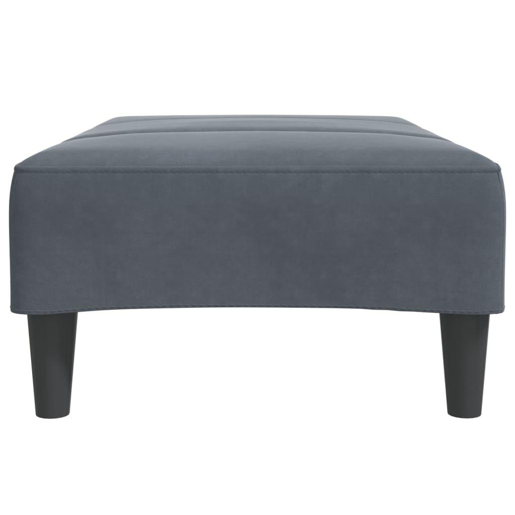 vidaXL Taburet, gri închis, 77x55x31 cm, catifea vidaXL Taburet, gri închis, 77x55x31 cm, catifea