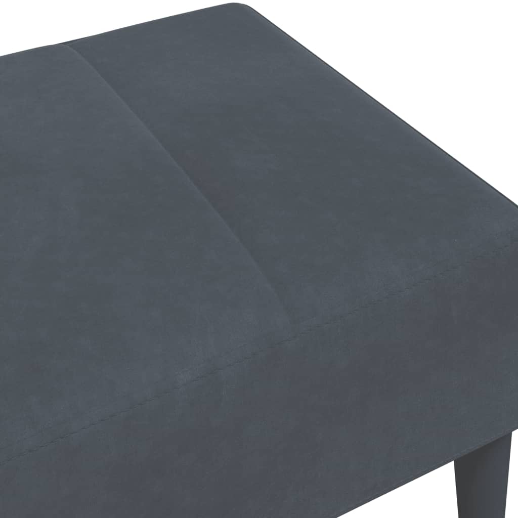 vidaXL Taburet, gri închis, 77x55x31 cm, catifea vidaXL Taburet, gri închis, 77x55x31 cm, catifea