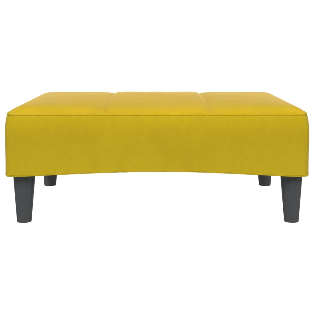 vidaXL Taburet, galben, 77x55x31 cm, catifea vidaXL Taburet, galben, 77x55x31 cm, catifea
