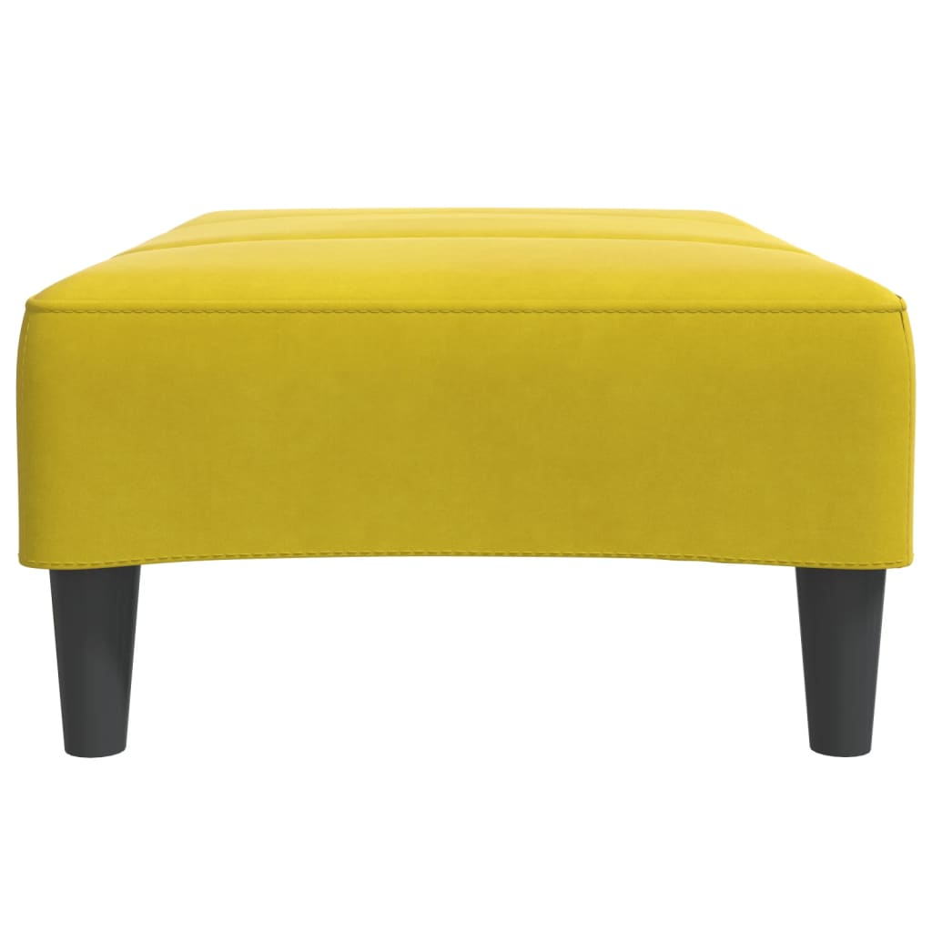 vidaXL Taburet, galben, 77x55x31 cm, catifea vidaXL Taburet, galben, 77x55x31 cm, catifea