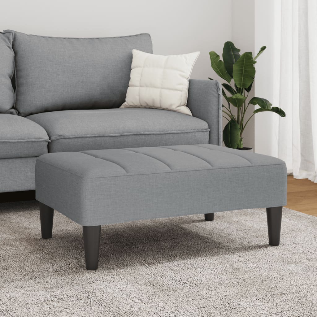vidaXL Taburet, gri deschis, 77x55x31 cm, material textil vidaXL Taburet, gri deschis, 77x55x31 cm, material textil
