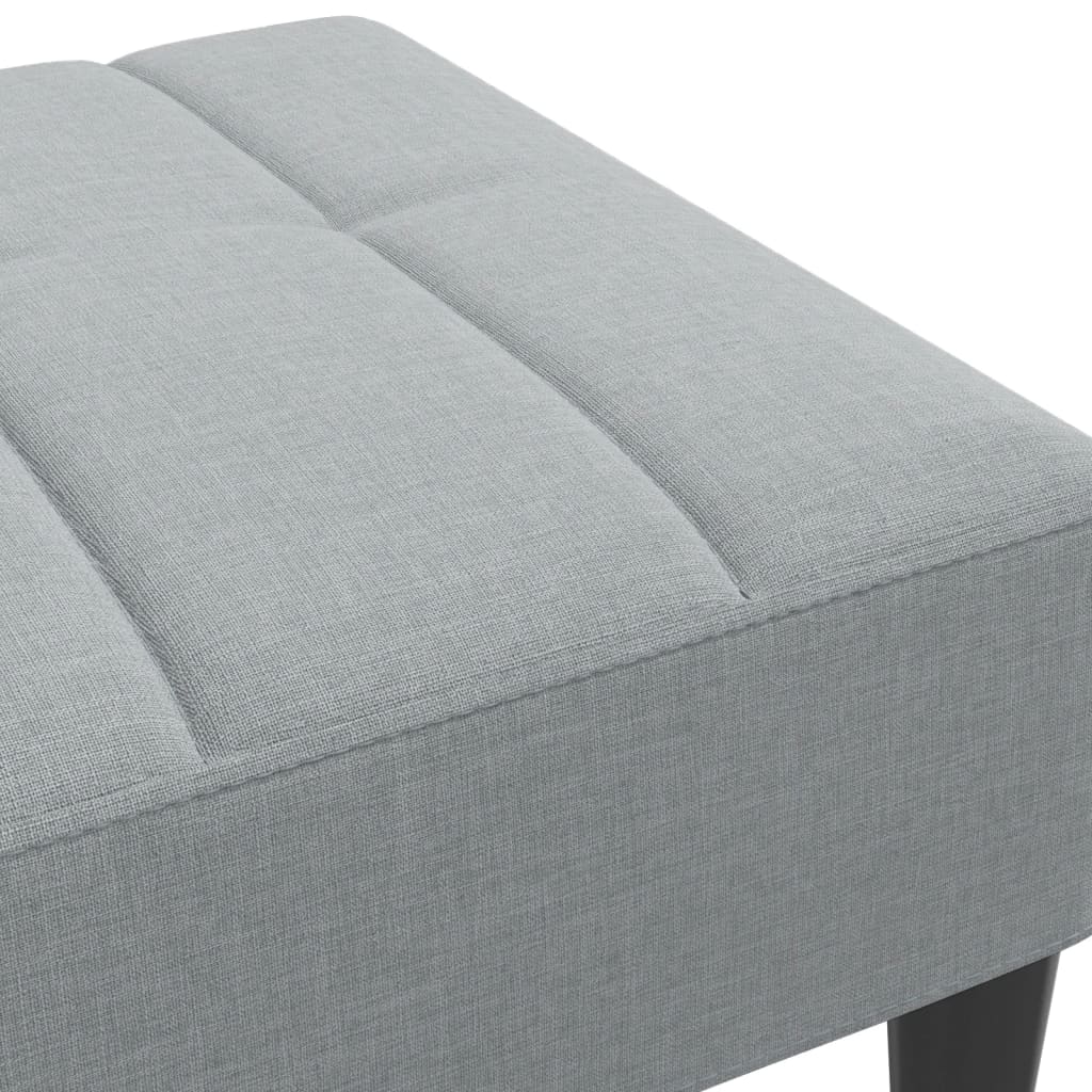 vidaXL Taburet, gri deschis, 77x55x31 cm, material textil vidaXL Taburet, gri deschis, 77x55x31 cm, material textil