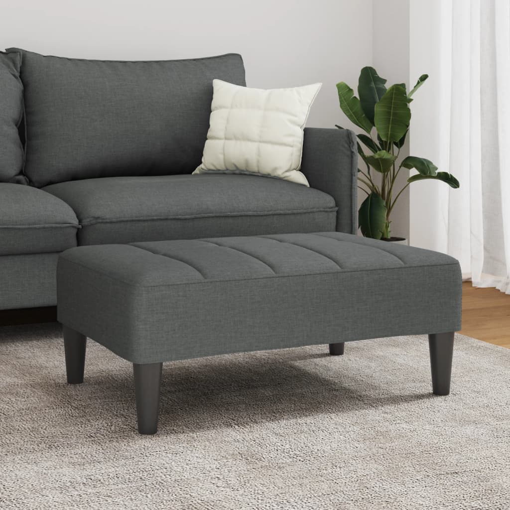 vidaXL Taburet, gri închis, 77x55x31 cm, material textil vidaXL Taburet, gri închis, 77x55x31 cm, material textil
