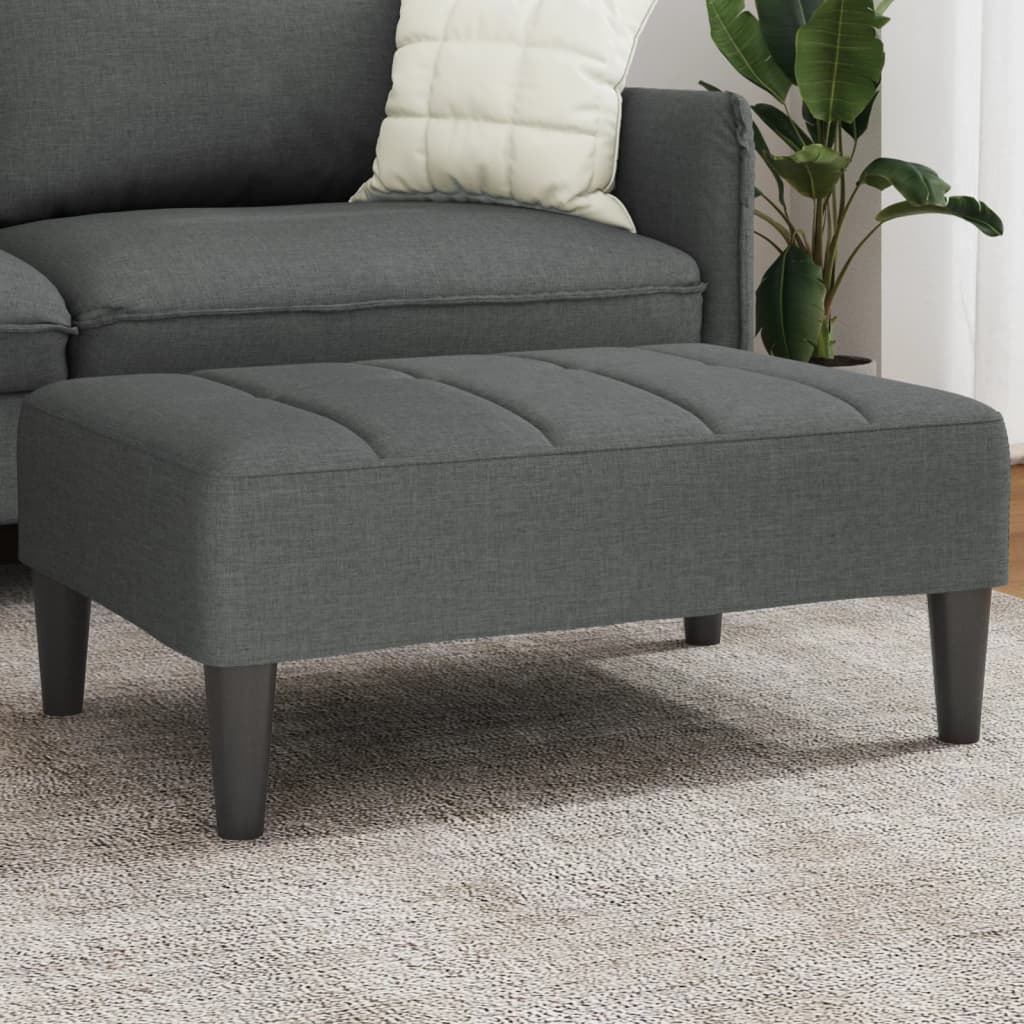 vidaXL Taburet, gri închis, 77x55x31 cm, material textil vidaXL Taburet, gri închis, 77x55x31 cm, material textil