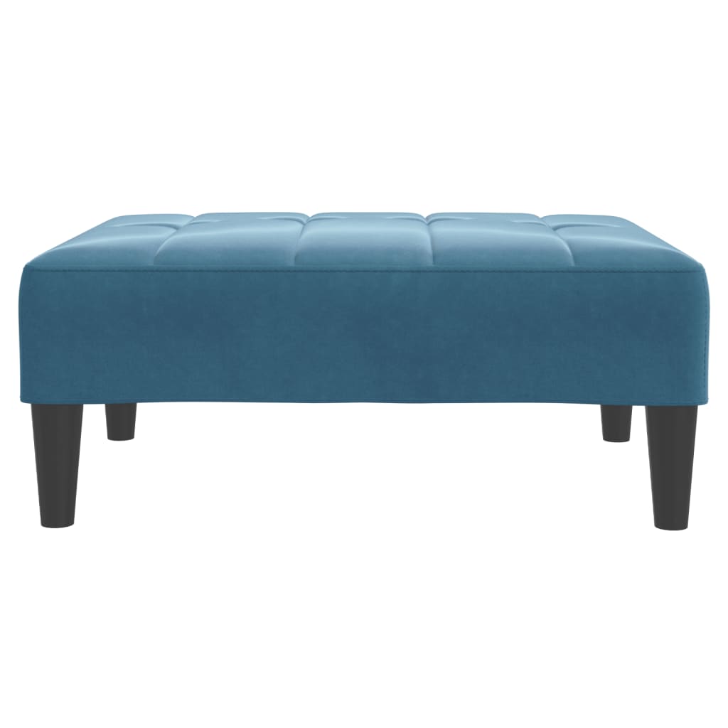 vidaXL Taburet, albastru, 77x55x31 cm, catifea vidaXL Taburet, albastru, 77x55x31 cm, catifea