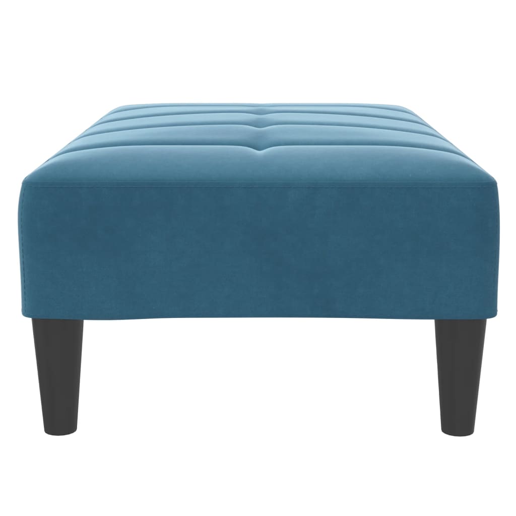 vidaXL Taburet, albastru, 77x55x31 cm, catifea vidaXL Taburet, albastru, 77x55x31 cm, catifea