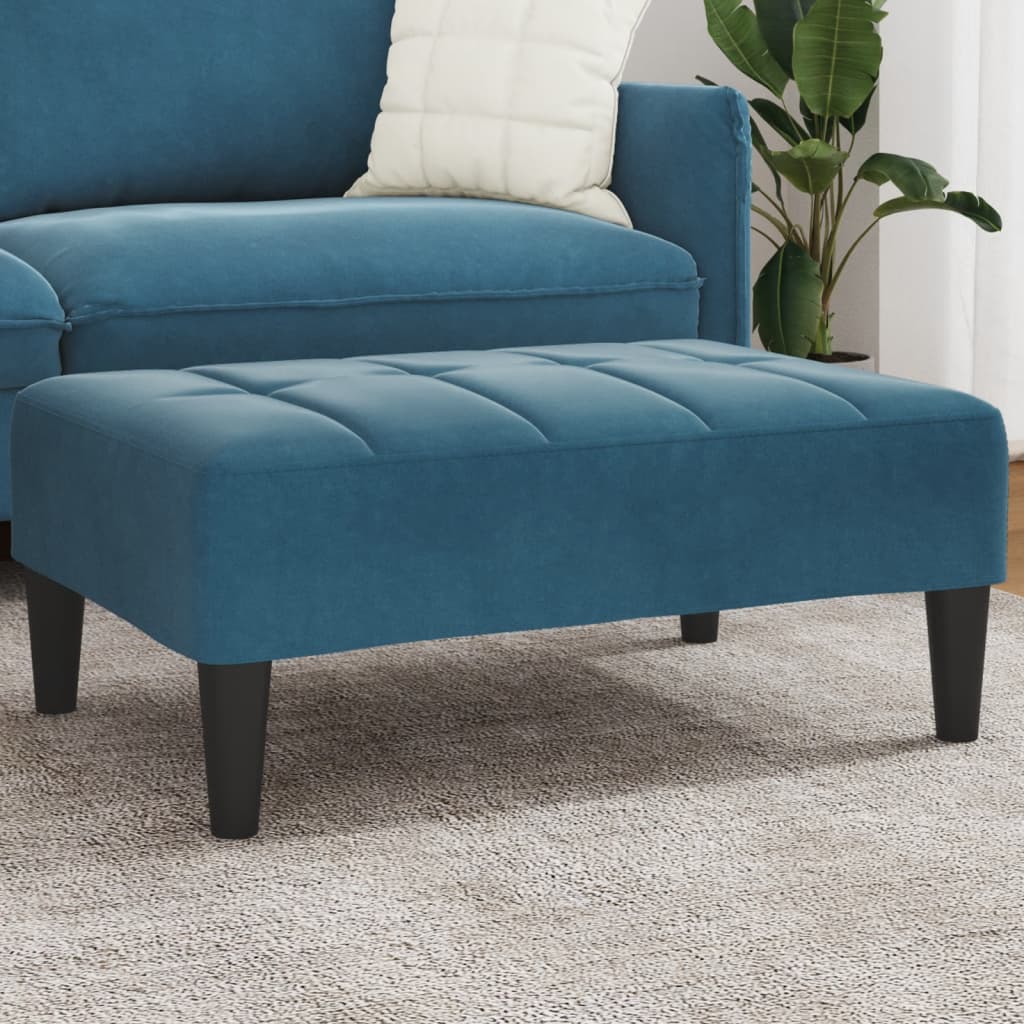 vidaXL Taburet, albastru, 77x55x31 cm, catifea vidaXL Taburet, albastru, 77x55x31 cm, catifea