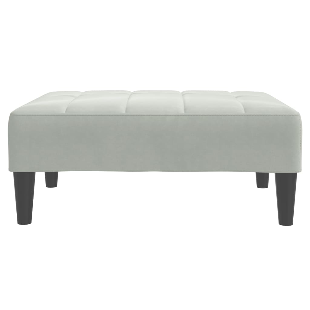 vidaXL Taburet, gri deschis, 77x55x31 cm, catifea vidaXL Taburet, gri deschis, 77x55x31 cm, catifea