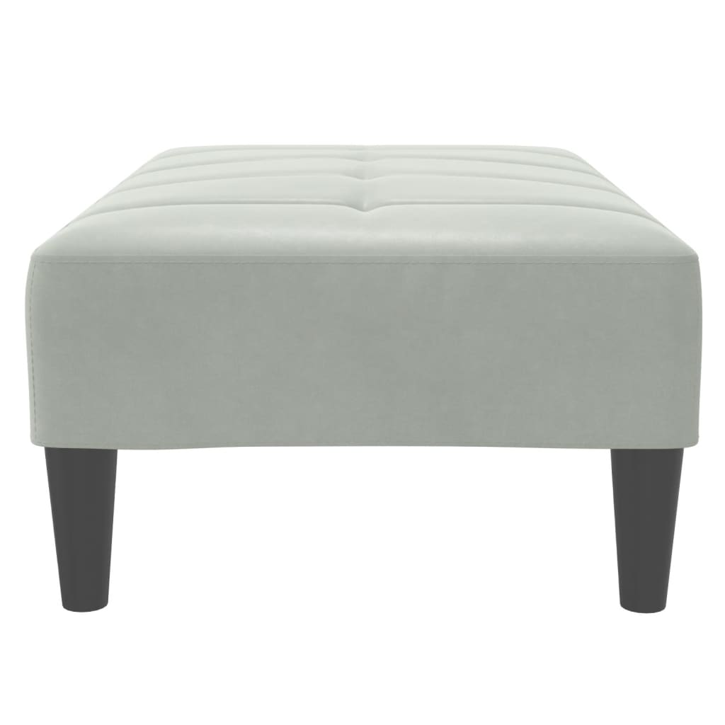 vidaXL Taburet, gri deschis, 77x55x31 cm, catifea vidaXL Taburet, gri deschis, 77x55x31 cm, catifea