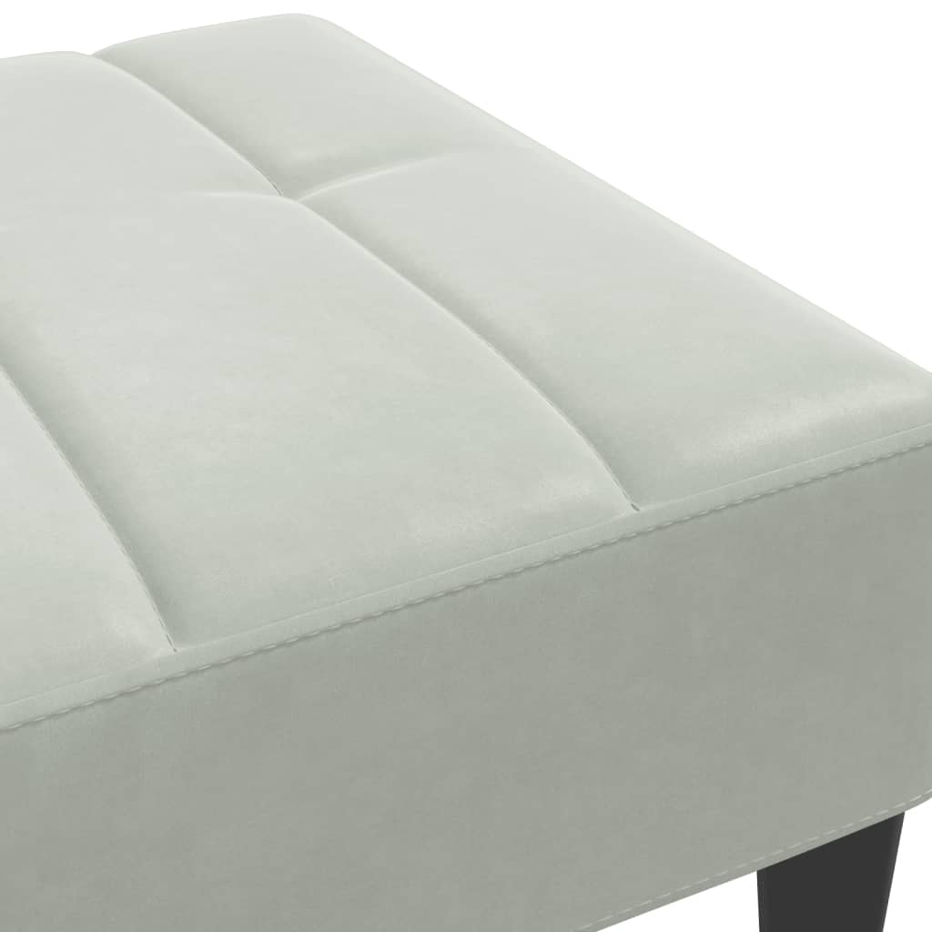 vidaXL Taburet, gri deschis, 77x55x31 cm, catifea vidaXL Taburet, gri deschis, 77x55x31 cm, catifea