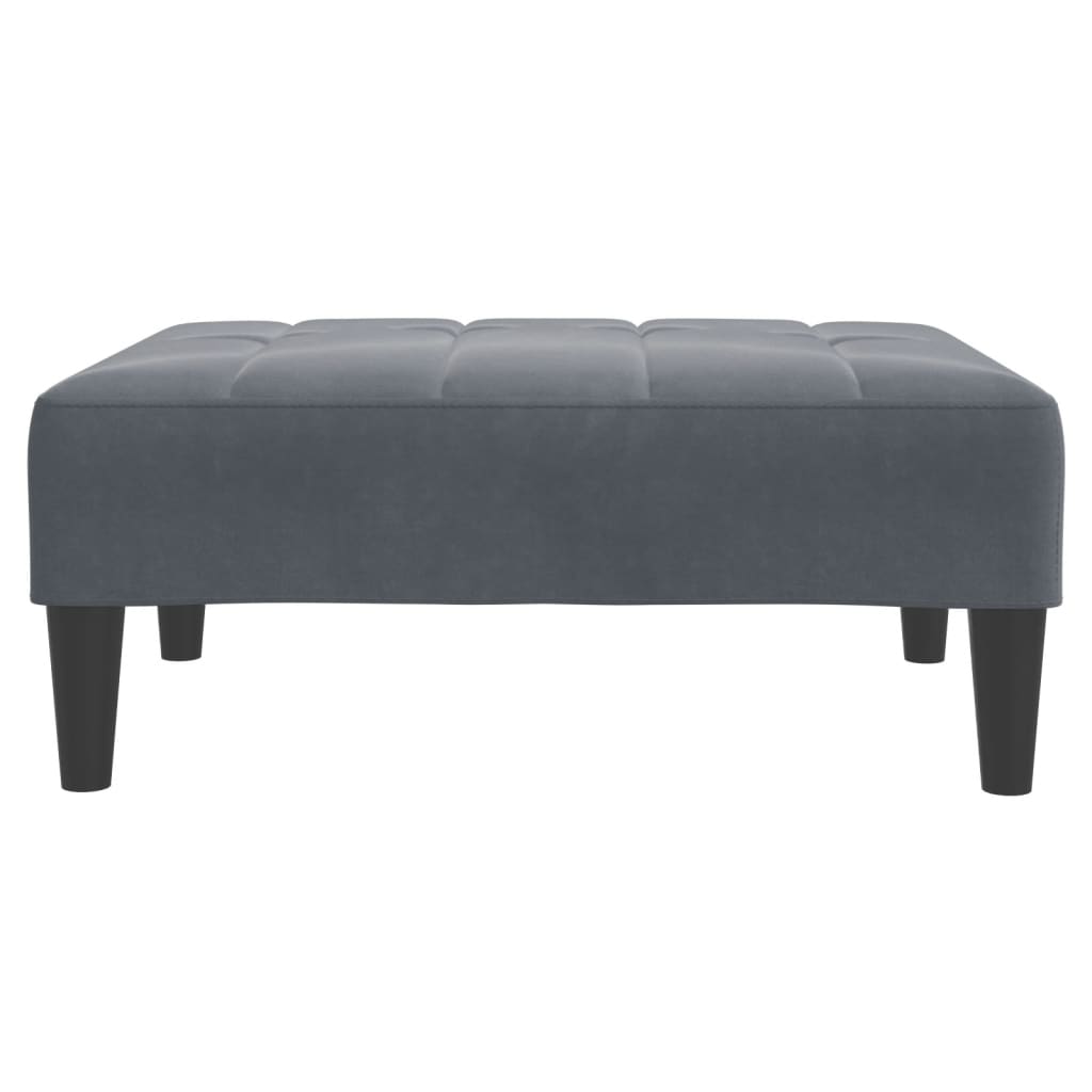 vidaXL Taburet, gri închis, 77x55x31 cm, catifea vidaXL Taburet, gri închis, 77x55x31 cm, catifea