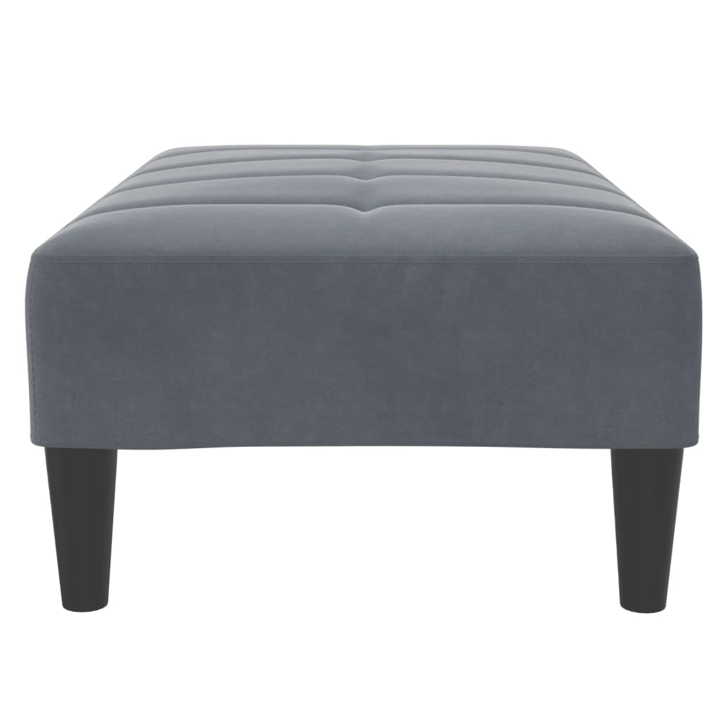 vidaXL Taburet, gri închis, 77x55x31 cm, catifea vidaXL Taburet, gri închis, 77x55x31 cm, catifea