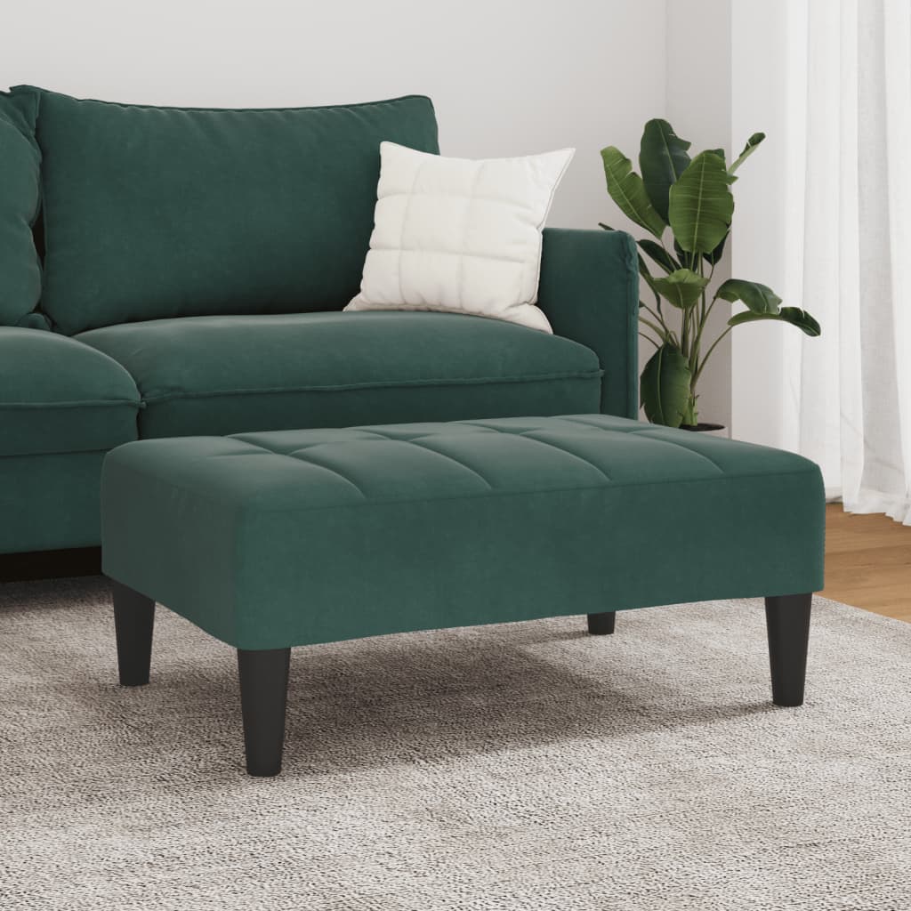 vidaXL Taburet, verde închis, 77x55x31 cm, catifea vidaXL Taburet, verde închis, 77x55x31 cm, catifea