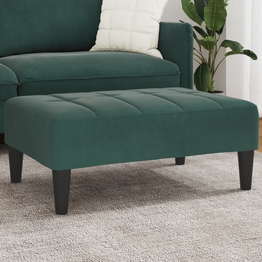 vidaXL Taburet, verde închis, 77x55x31 cm, catifea vidaXL Taburet, verde închis, 77x55x31 cm, catifea