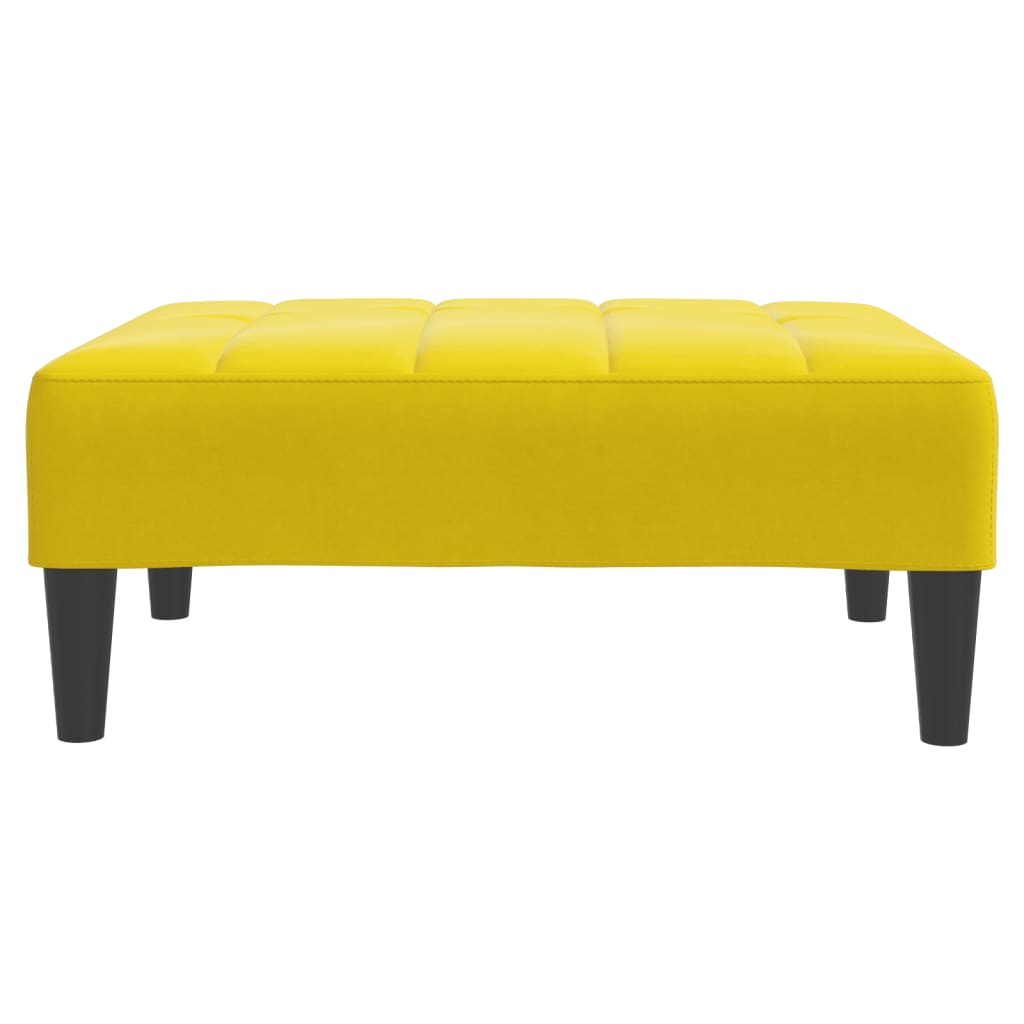 vidaXL Taburet, galben, 77x55x31 cm, catifea vidaXL Taburet, galben, 77x55x31 cm, catifea