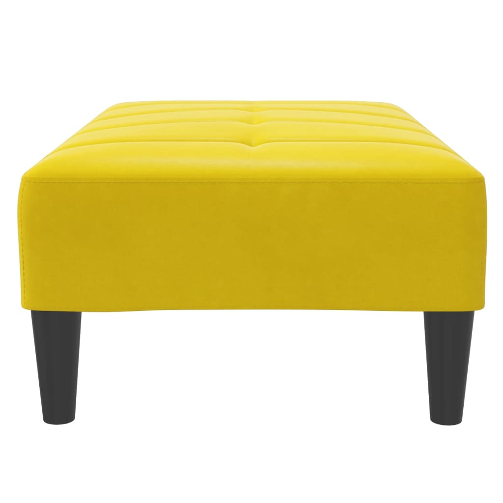vidaXL Taburet, galben, 77x55x31 cm, catifea vidaXL Taburet, galben, 77x55x31 cm, catifea
