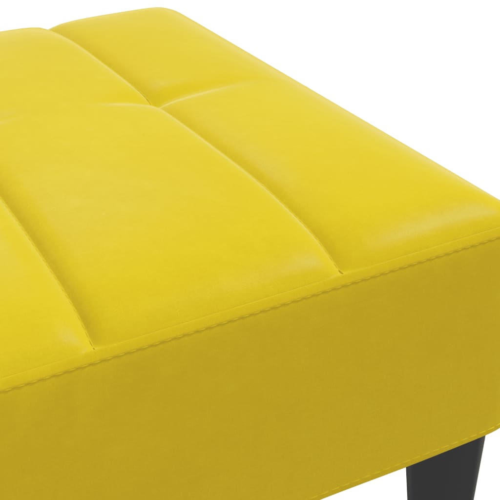 vidaXL Taburet, galben, 77x55x31 cm, catifea vidaXL Taburet, galben, 77x55x31 cm, catifea