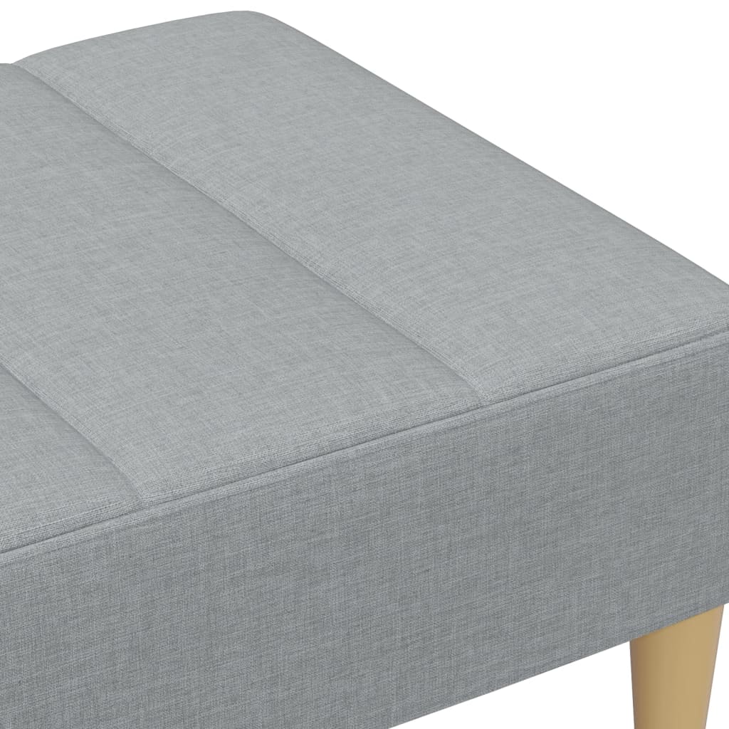 vidaXL Taburet, gri deschis, 77x55x31 cm, material textil vidaXL Taburet, gri deschis, 77x55x31 cm, material textil