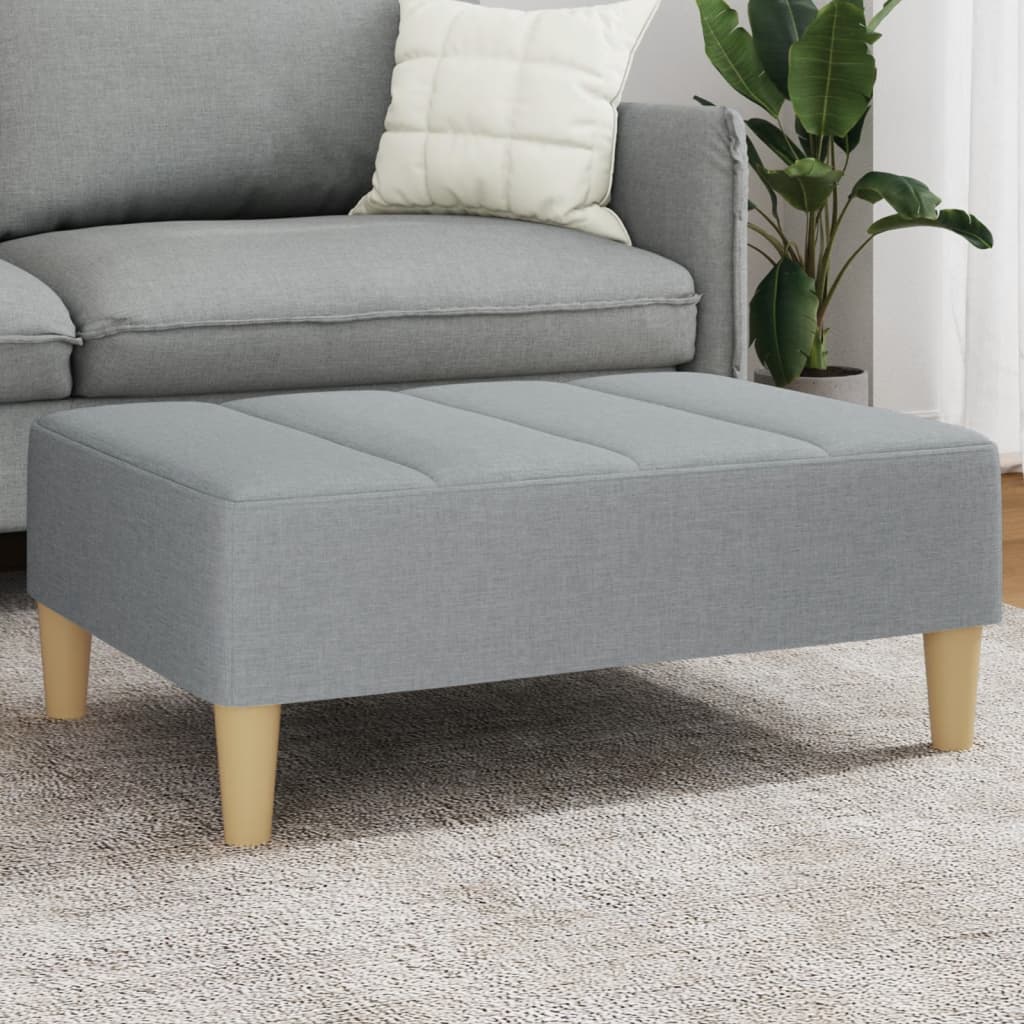 vidaXL Taburet, gri deschis, 77x55x31 cm, material textil vidaXL Taburet, gri deschis, 77x55x31 cm, material textil