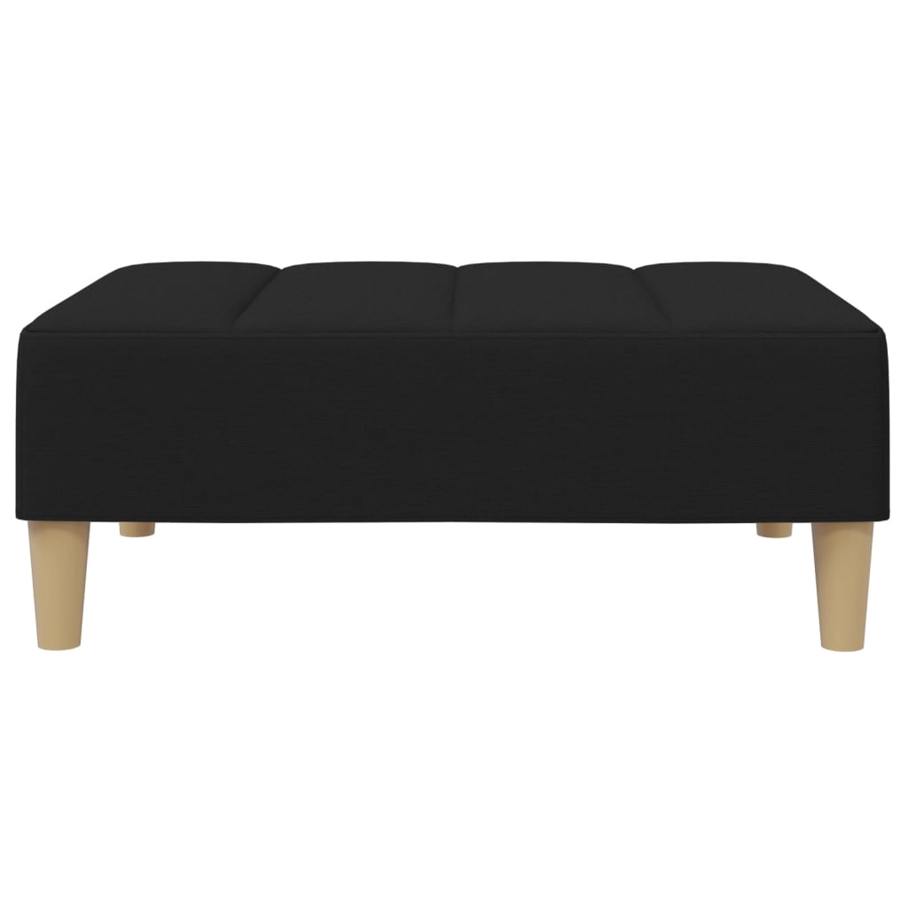 vidaXL Taburet, negru, 77x55x31 cm, material textil vidaXL Taburet, negru, 77x55x31 cm, material textil