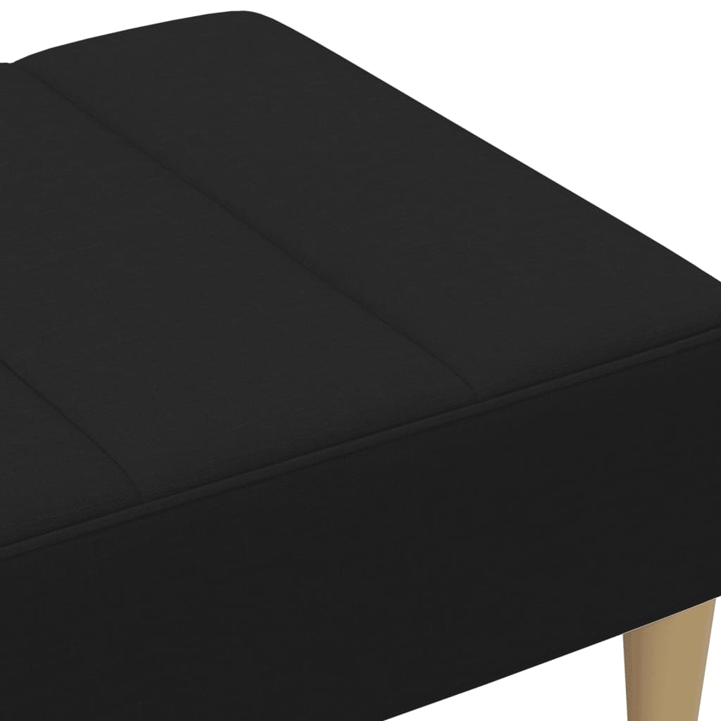 vidaXL Taburet, negru, 77x55x31 cm, material textil vidaXL Taburet, negru, 77x55x31 cm, material textil