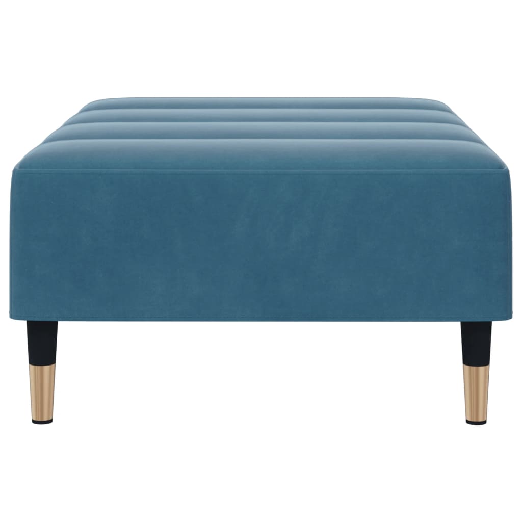 vidaXL Taburet, albastru, 77x55x31 cm, catifea vidaXL Taburet, albastru, 77x55x31 cm, catifea