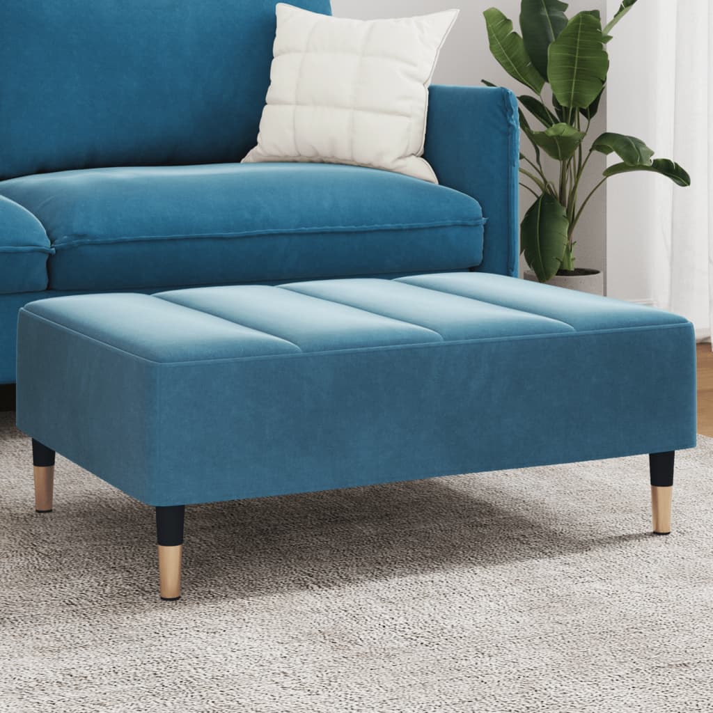 vidaXL Taburet, albastru, 77x55x31 cm, catifea vidaXL Taburet, albastru, 77x55x31 cm, catifea