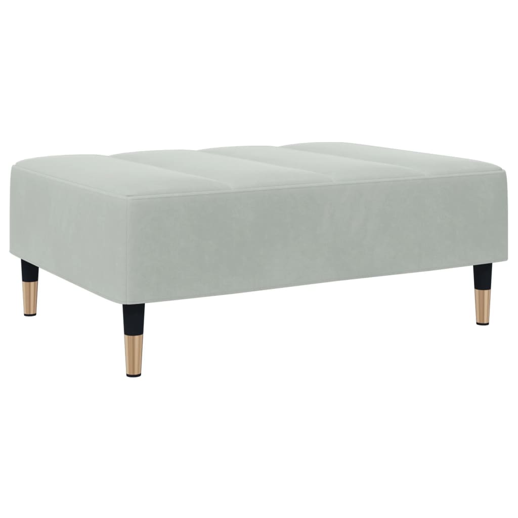 vidaXL Taburet, gri deschis, 77x55x31 cm, catifea vidaXL Taburet, gri deschis, 77x55x31 cm, catifea