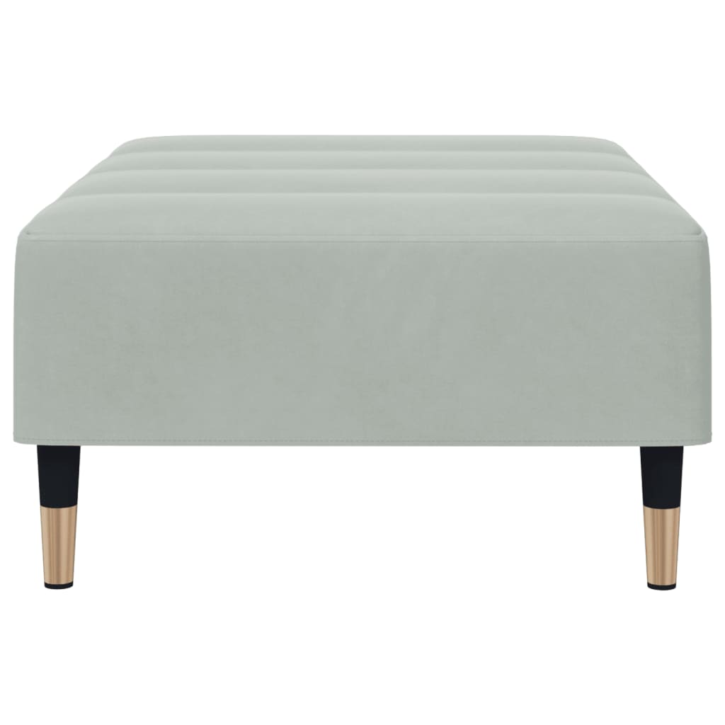 vidaXL Taburet, gri deschis, 77x55x31 cm, catifea vidaXL Taburet, gri deschis, 77x55x31 cm, catifea