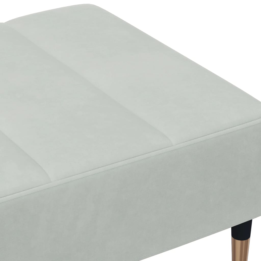 vidaXL Taburet, gri deschis, 77x55x31 cm, catifea vidaXL Taburet, gri deschis, 77x55x31 cm, catifea