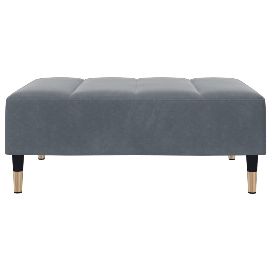 vidaXL Taburet, gri închis, 77x55x31 cm, catifea vidaXL Taburet, gri închis, 77x55x31 cm, catifea