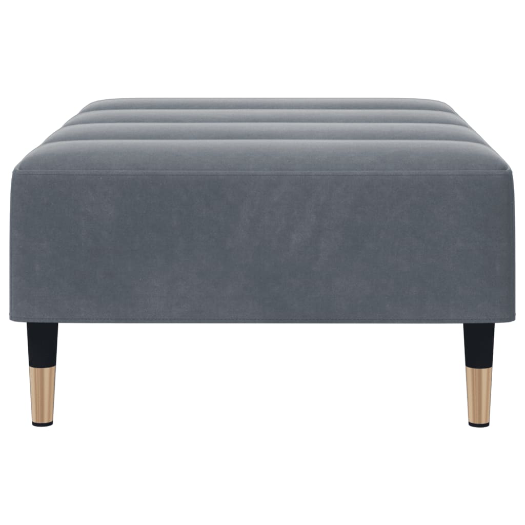 vidaXL Taburet, gri închis, 77x55x31 cm, catifea vidaXL Taburet, gri închis, 77x55x31 cm, catifea