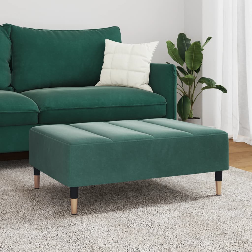 vidaXL Taburet, verde închis, 77x55x31 cm, catifea vidaXL Taburet, verde închis, 77x55x31 cm, catifea