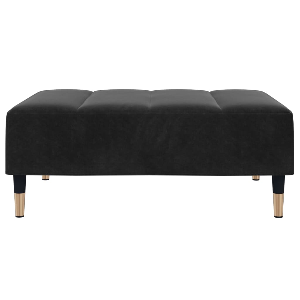 vidaXL Taburet, negru, 77x55x31 cm, catifea vidaXL Taburet, negru, 77x55x31 cm, catifea