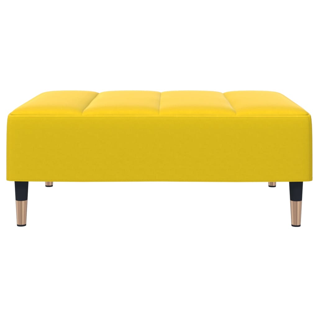 vidaXL Taburet, galben, 77x55x31 cm, catifea vidaXL Taburet, galben, 77x55x31 cm, catifea