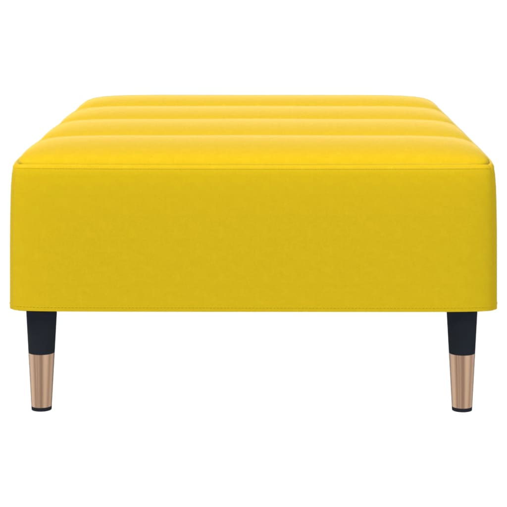 vidaXL Taburet, galben, 77x55x31 cm, catifea vidaXL Taburet, galben, 77x55x31 cm, catifea