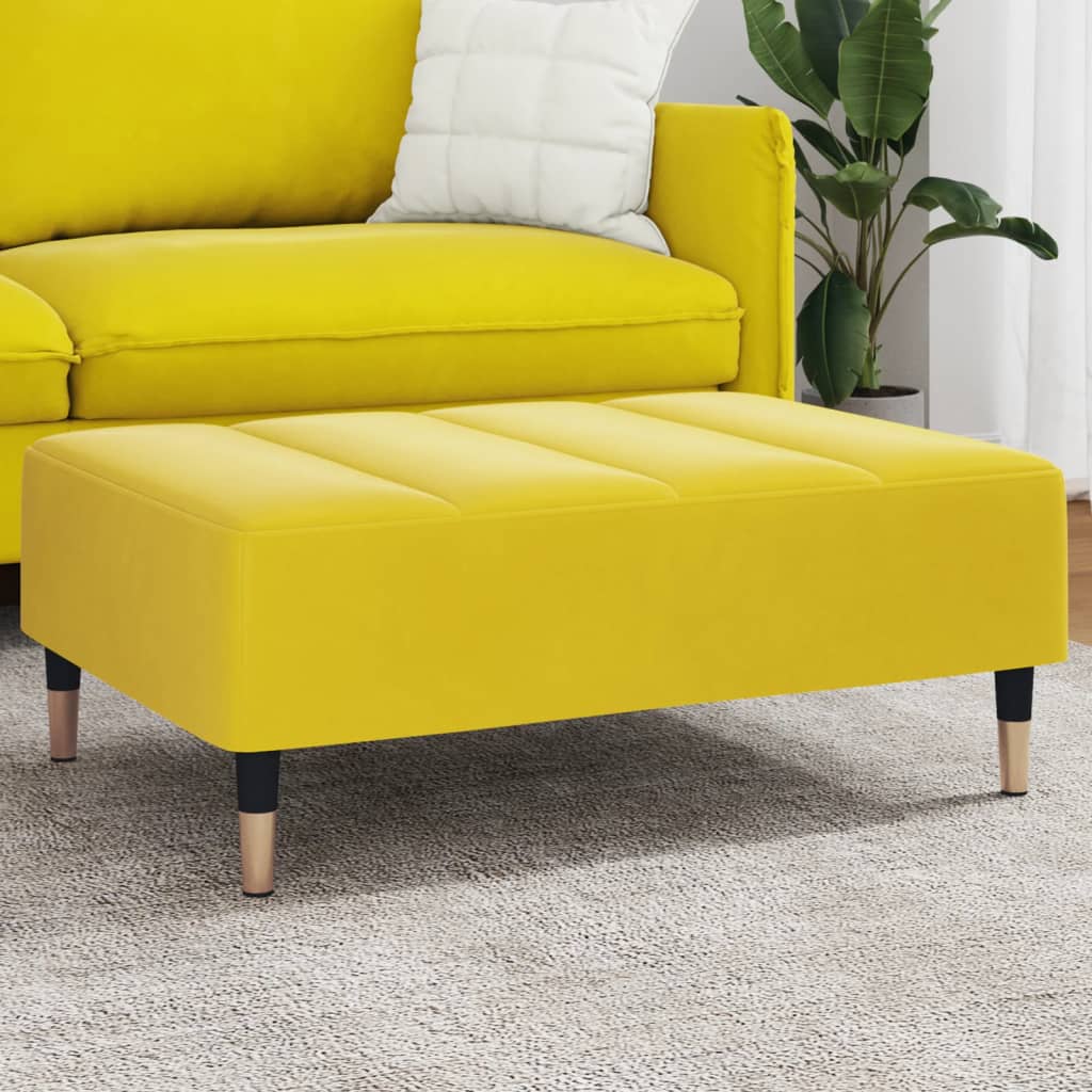 vidaXL Taburet, galben, 77x55x31 cm, catifea vidaXL Taburet, galben, 77x55x31 cm, catifea