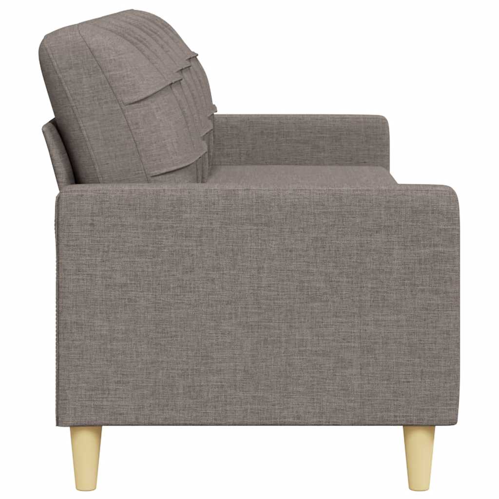 vidaXL Canapea cu 3 locuri, taupe, 210 cm, material textil