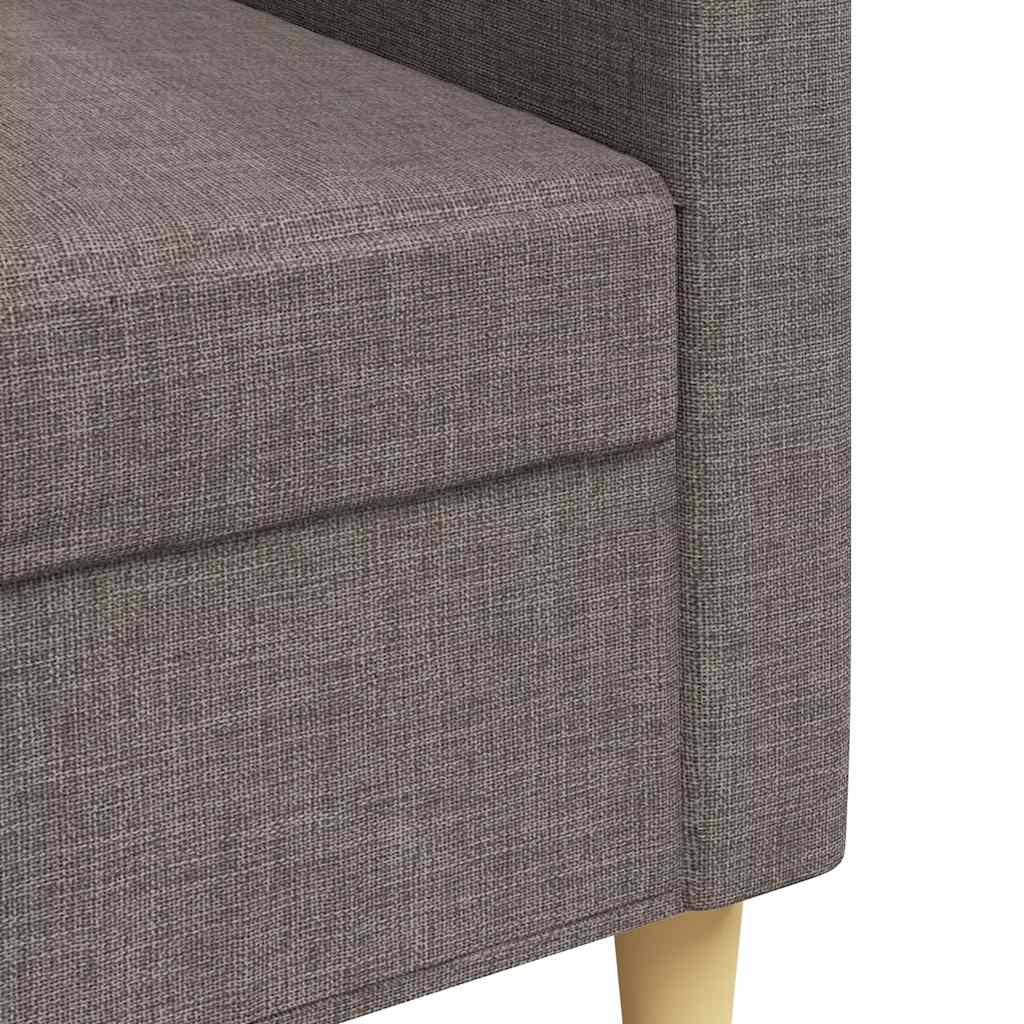 vidaXL Canapea cu 3 locuri, taupe, 210 cm, material textil