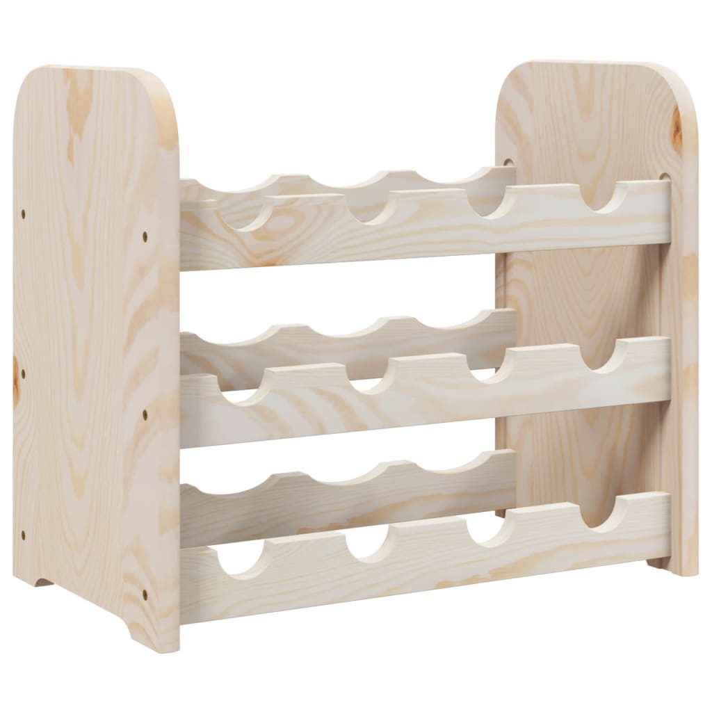 vidaXL Suport de vinuri, 43x25x37 cm, lemn masiv de pin