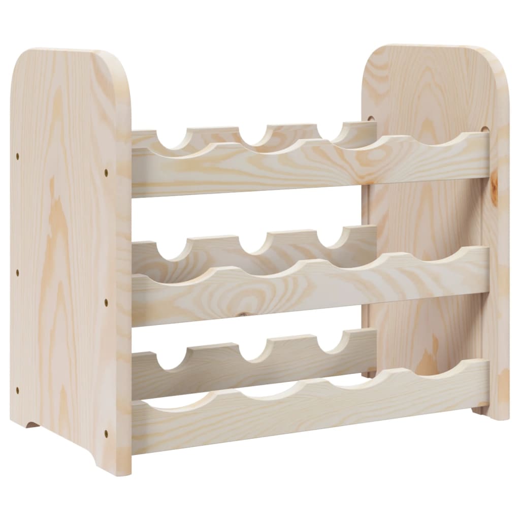 vidaXL Suport de vinuri, 43x25x37 cm, lemn masiv de pin