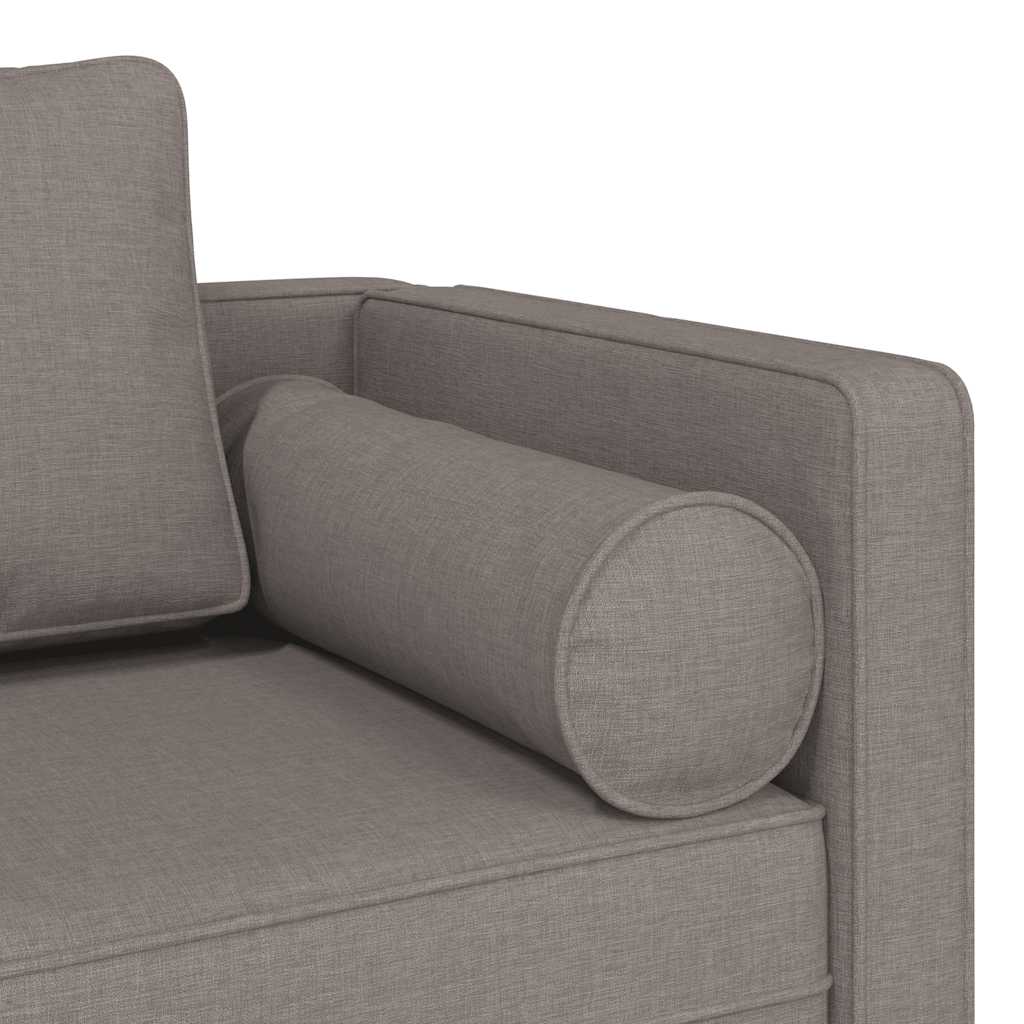 vidaXL Șezlong cu perne, gri taupe, material textil vidaXL Șezlong cu perne, gri taupe, material textil