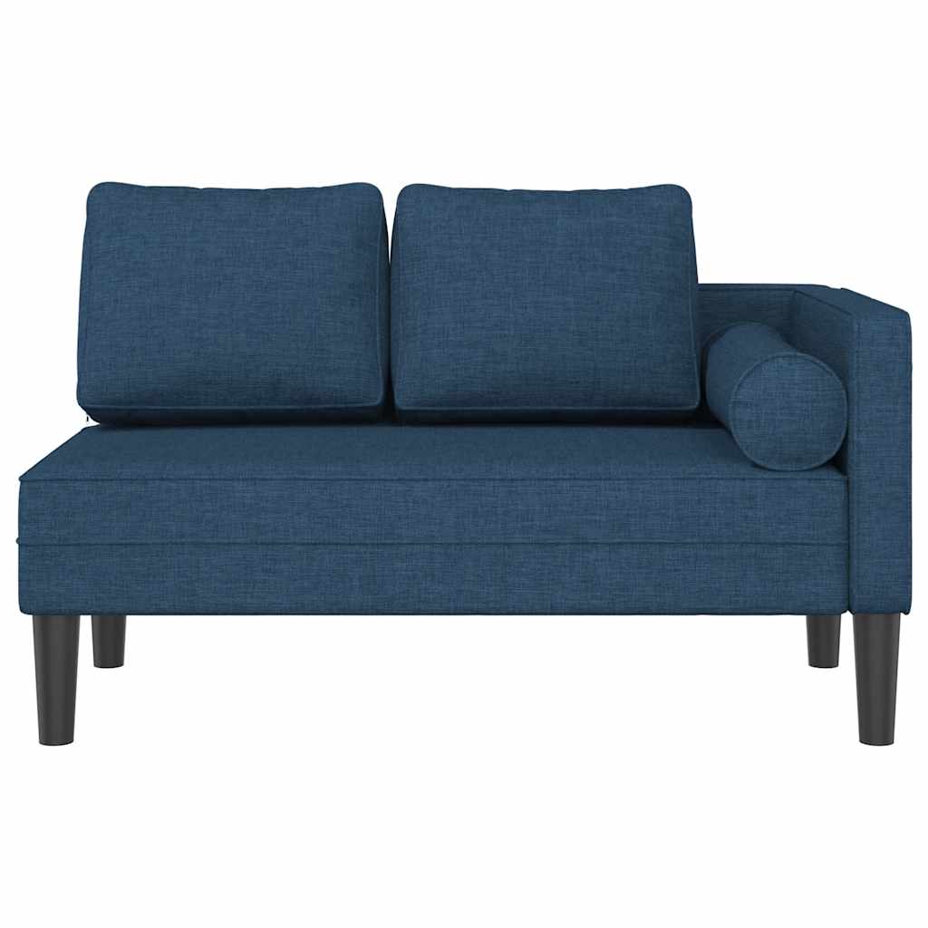 vidaXL Șezlong cu perne, albastru, material textil vidaXL Șezlong cu perne, albastru, material textil