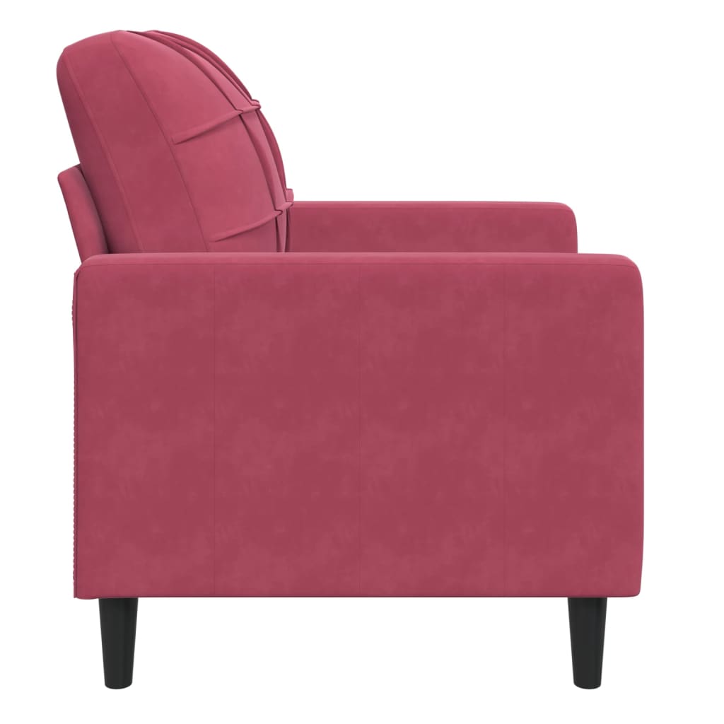 vidaXL Canapea de o persoană, roșu vin, 60 cm, catifea vidaXL Canapea de o persoană, roșu vin, 60 cm, catifea